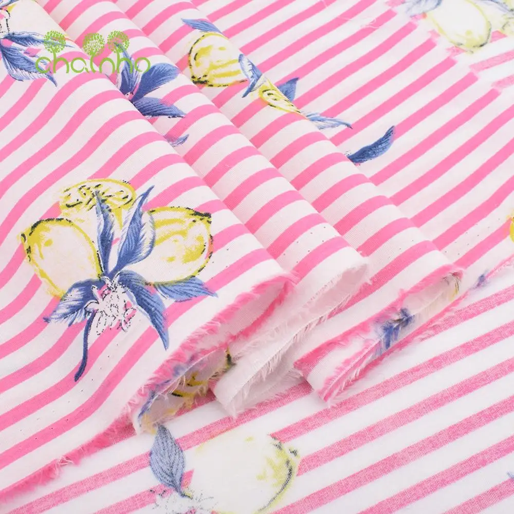 Printed Plain Cotton Fabric,Lemon Series,DIY Sewing Quilting Poplin Material For Baby&Children's Shirts,Skirts&Dress