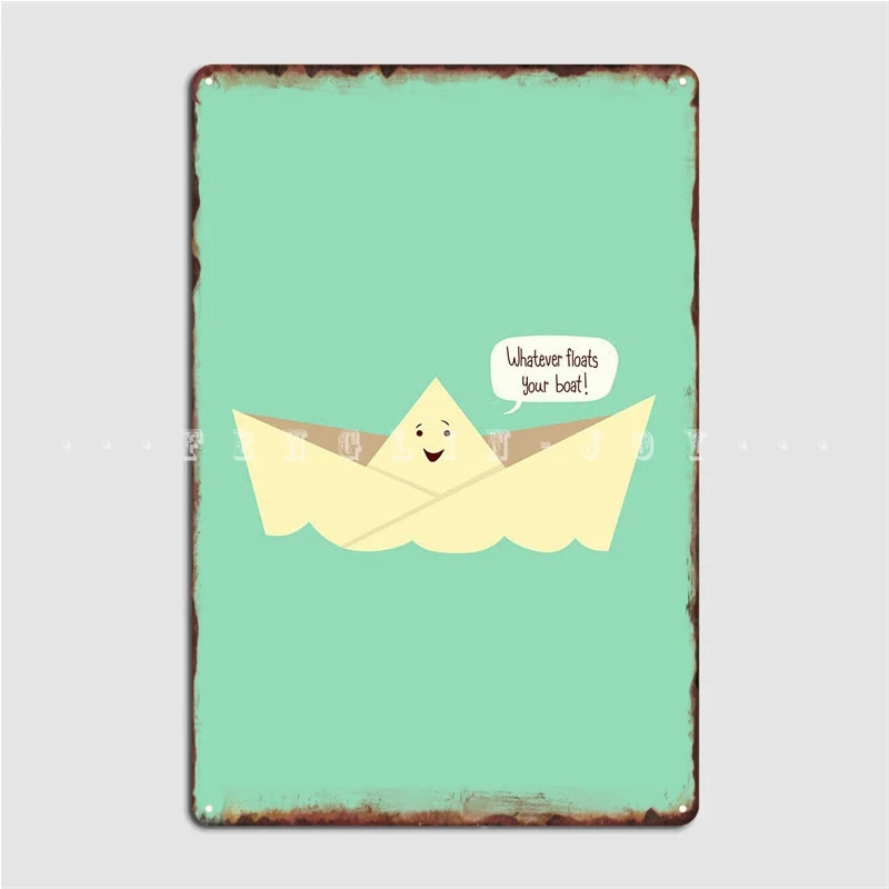 

Happy Boat! Metal Sign Wall Decor Wall Vintage Club Party Tin Sign Poster