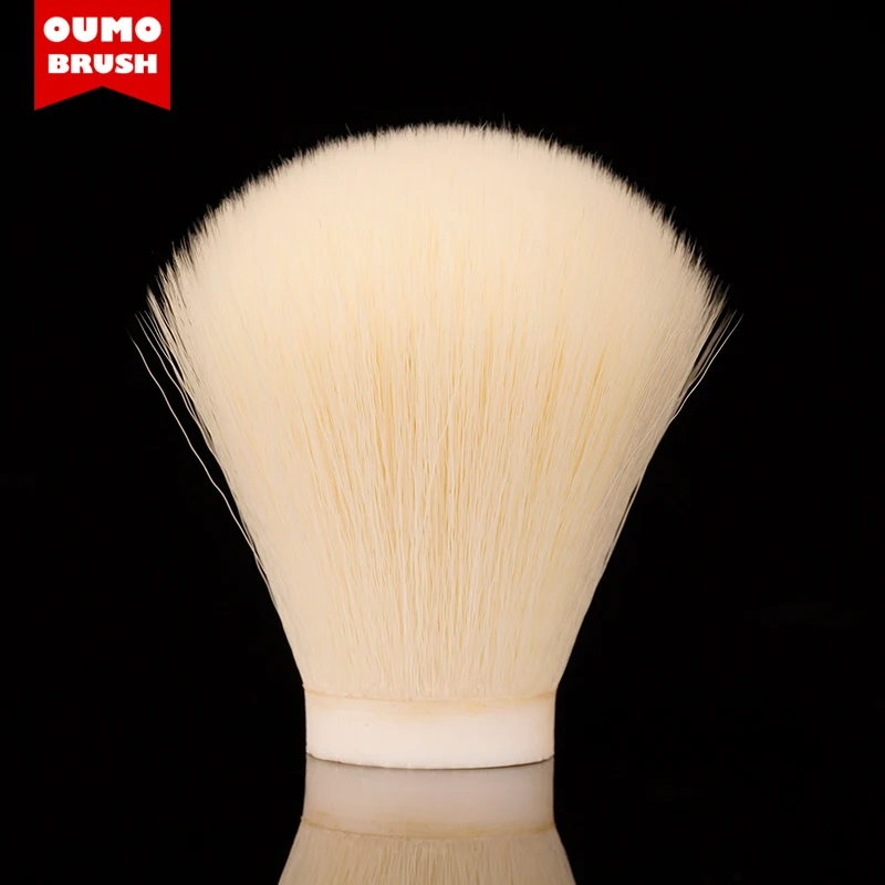 OUMO BRUSH Cream white synthetic hair knot shaving brush knots(New hair