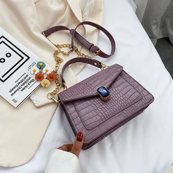 

Crocodile Pattern PU Leather Crossbody Bags For Women 2020 Fashion Small Shoulder Handbags Female Summer Tote Bag