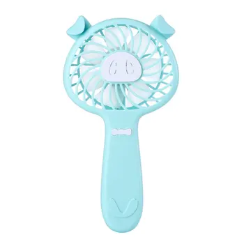 

3 Speed Adjustable Portable Fans Summer Handhold Portable Little Pig Fan Mini USB Charging Noiseless Fan Drop Shipping Hot Sale