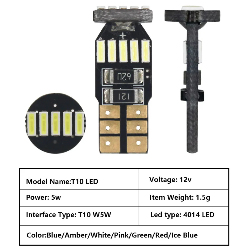500 шт. T10 W5W 168 194 4014 15SMD автомобиля стоянки светодиодного индикатора лампы номерного знака светильник просвет чтение светильник сигнальный светильник DC12V