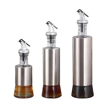

Kitchen Olive Oil Cruet Bottle Vinegar Dispenser Oil Container No-drip Double Wall Cooking Oil Dispensering Bottle Dishwash Safe