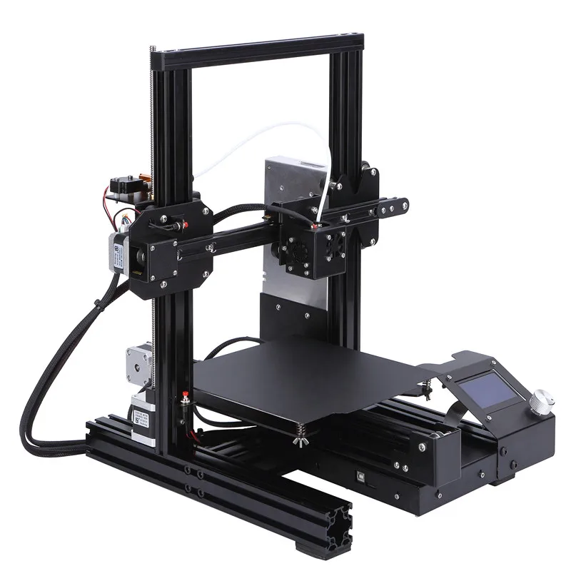 Черный Высокоточный I3 DIY Набор FDM 3d принтер PLA нить 3d принтер открытая сборка большой размер печати 220*220*250 мм Друкер - Цвет: Черный