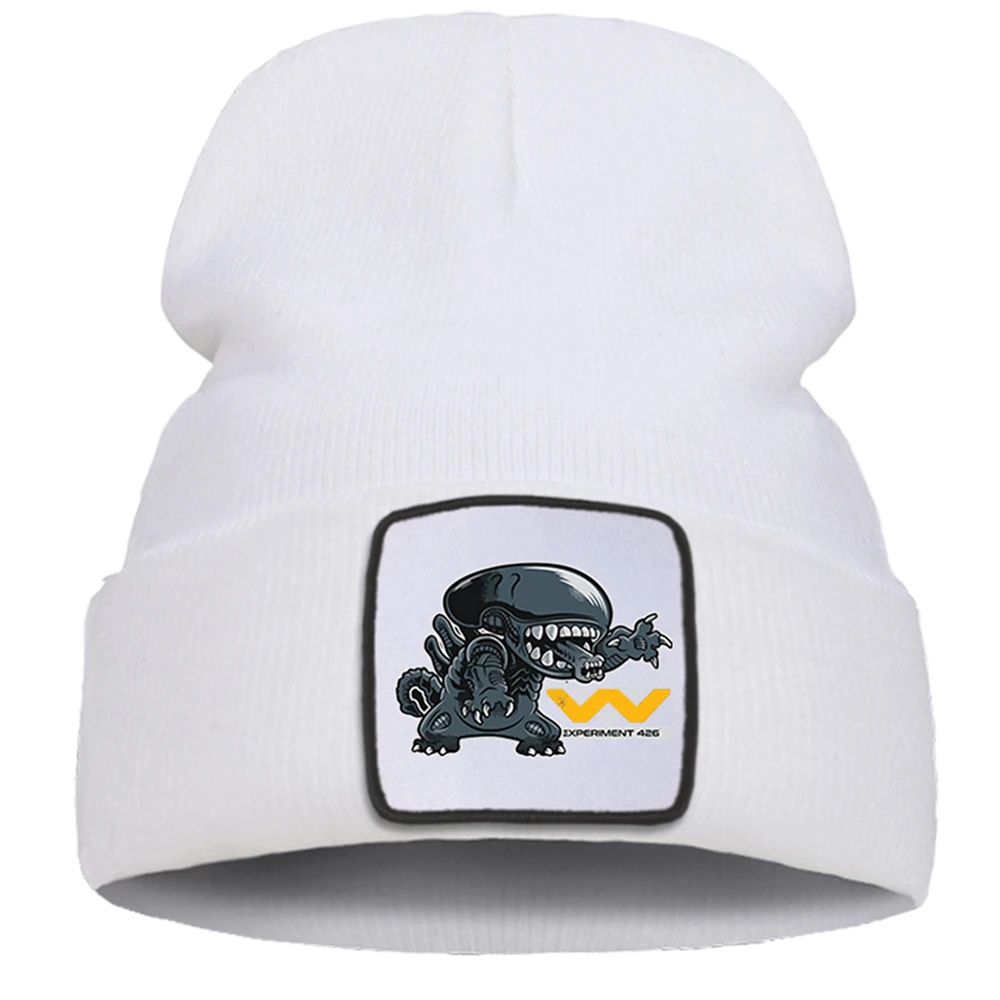 Alien Horror Movie Thick Knitted Hat Unisex Flexible Beanie Cap Hot Sale Casual Skullies Hats Cotton Foldable Hedging Caps Men S Skullies Beanies Aliexpress