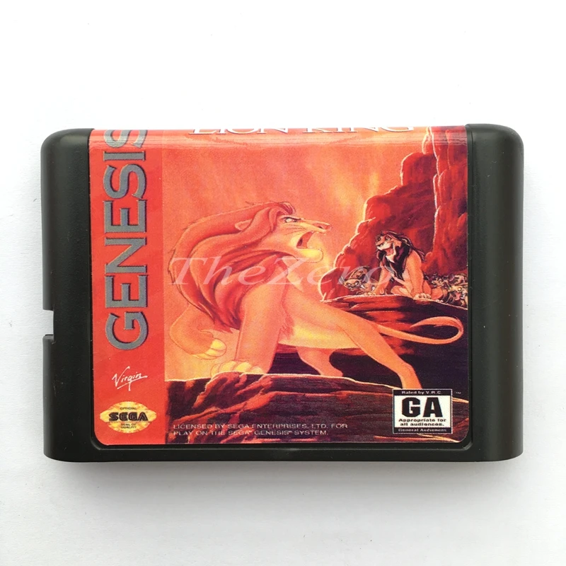 Король Лев ЕС/JAP оболочка для 16 битной игровой карты для системы Genesis для sega Mega Drive