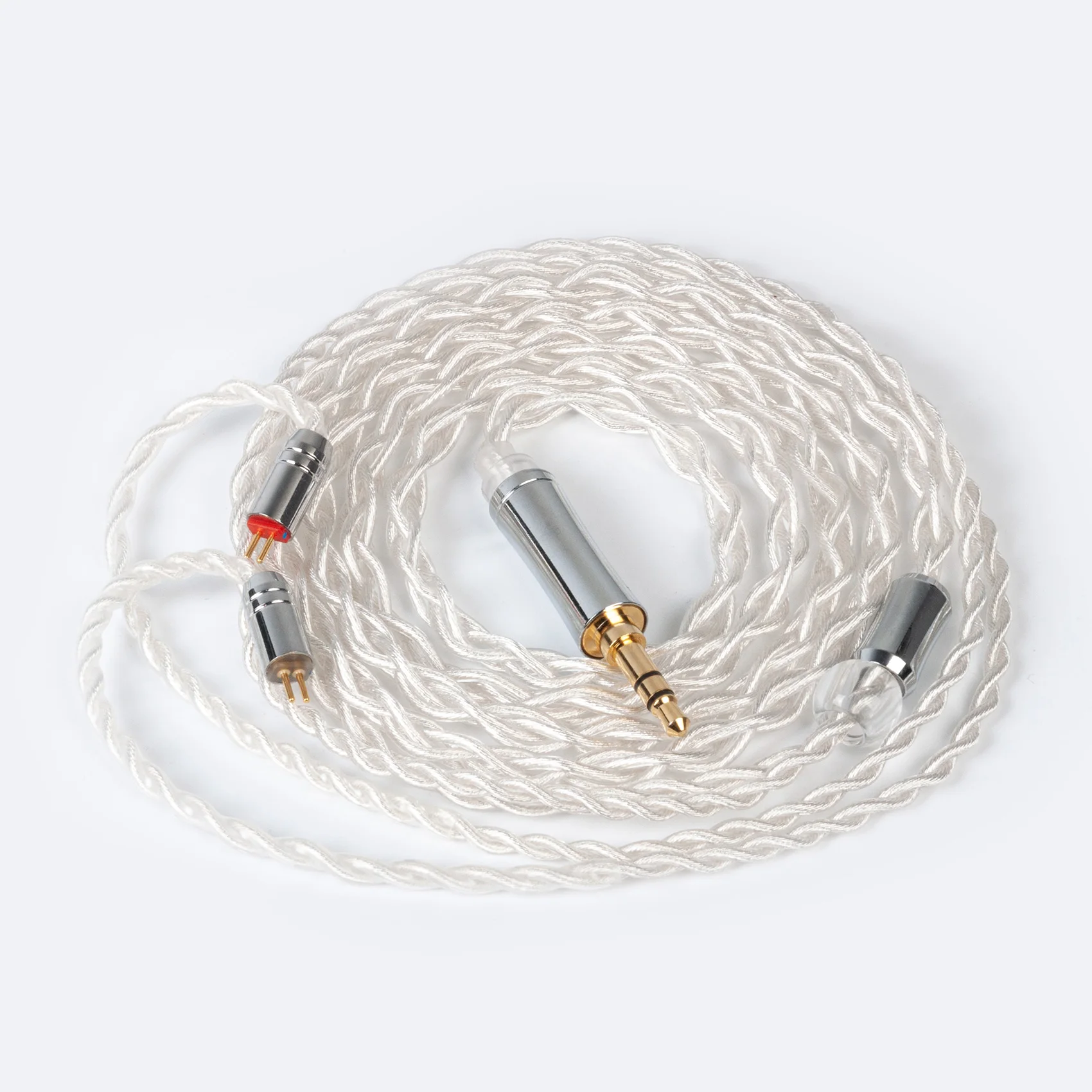 Cable De Audio Equilibrado: Conector 4,4 Mm Macho A Doble XLR Macho 3 Pines - 8 Núcleos, Plateado