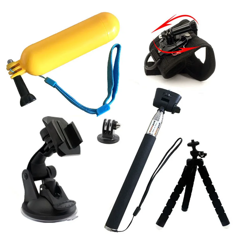 Набор аксессуаров для Gopro hero 7 6 5 4 3 Session для Gopro Mount Набор для моноподов для Xiaomi Yi 4K SJCAM SJ4000 eken H9 H9R штатив