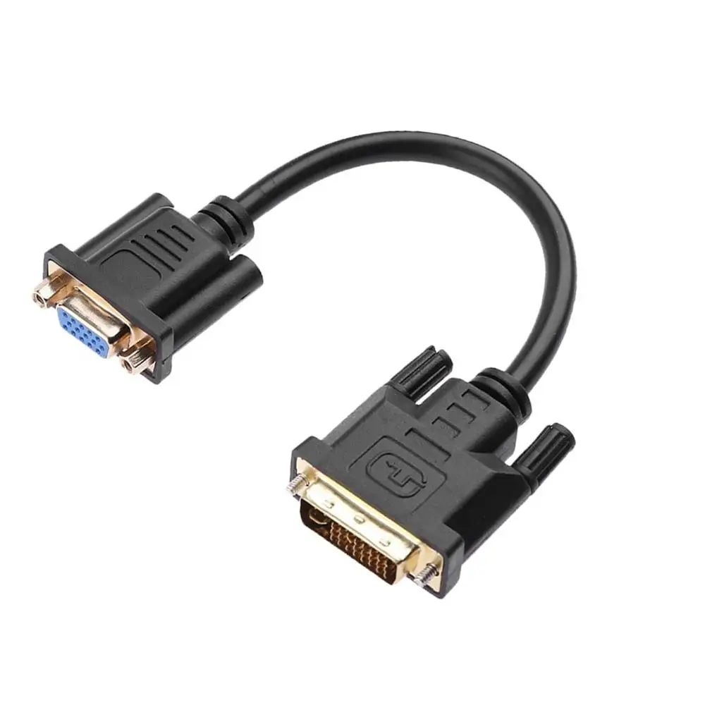 

DVI 24+5 Male to VGA Female M/F Adapter Cable Video Monitor Converter Wire Cord VGA Adapter Cable for TV PC Display 1080P