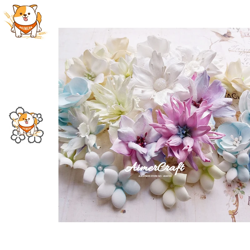 

4PCS Flower Series Metal Cutting Dies Scrapbooking Stencil DIY Decorative Embossing Craft Die Cuts Card Making New Dies For 2019