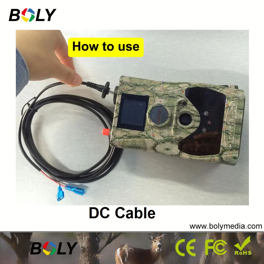 3pcs/set DC Cable To Connect Power Source And Trail Cameras Boly Hunting Cameras Waterproof DC Cables For SG550M MG883G SG880MK