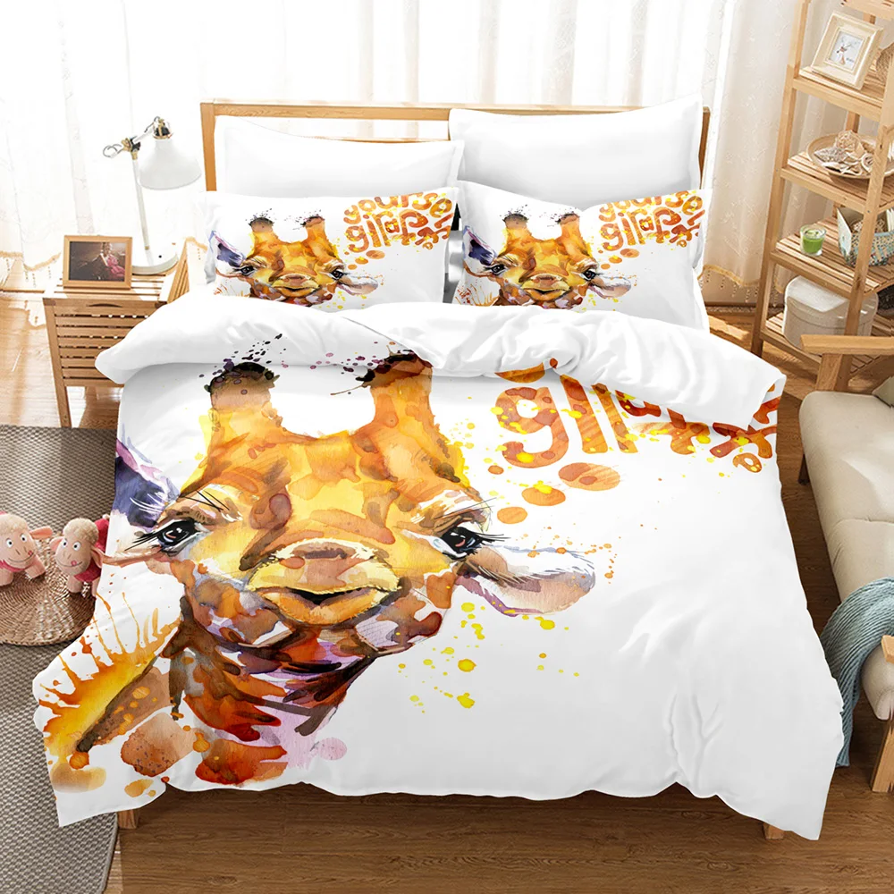 Cute animal Bedding Set Single Twin Full Queen King Size Panda Bed Set Aldult Kid Bedroom Duvetcover Sets 3D Print 030