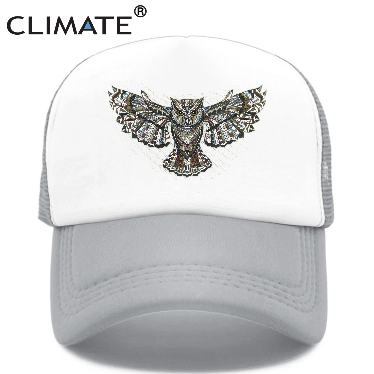 Climate Owl Owlet Trucker Cap Cool Forest Night Owl Cap Uomo Dark Owl Hunt Animal Hip Hop Hat Cap Cool Summer Mesh Cap Adult Kid