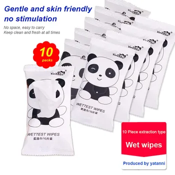 

Disinfection Disposable Sterilize Wet Wipe Tissue Decimation Disposable Portable Care 10packs