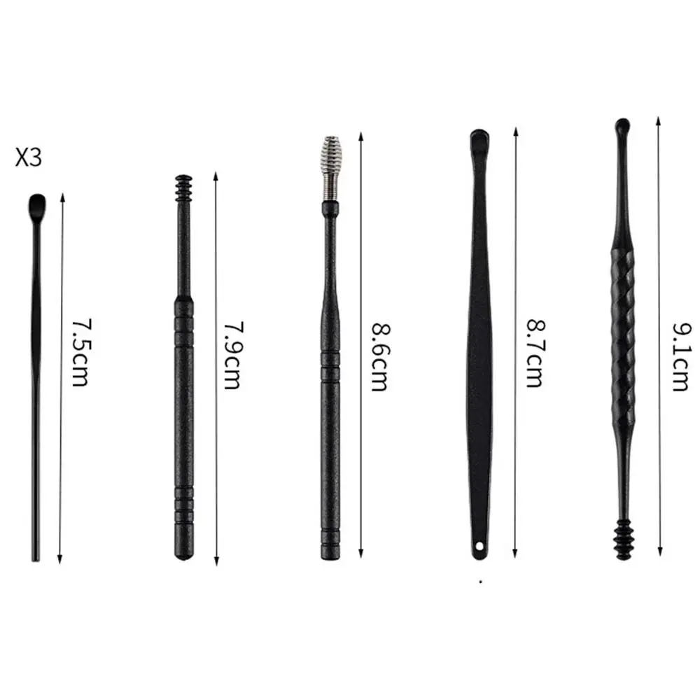 Multifunction Earpick Reusable Massage Spiral Dual-end Wax Remover Ear Care Tools Ear Wax Removal Tool Ear Canal Cleaner Spoon