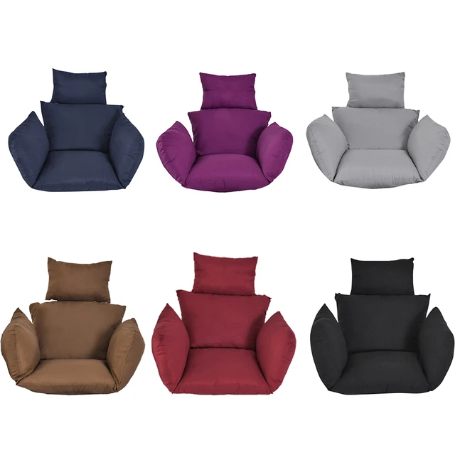 Coussins de chaise de hamac, plusieurs couleurs, balançoire d'extérieur de  jardin, siège suspendu, dossier avec oreiller pour dortoir - AliExpress