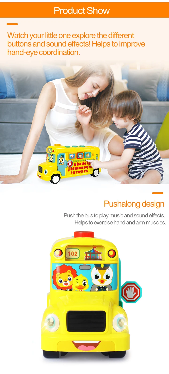 HOLA TOYS 3126 мигающие огни Музыка школьный автобус транспортных средств детские игрушки электрическая машинка игрушки для детей Подарки