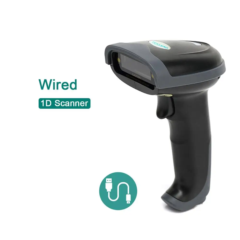 1D Code Reader Scanenr Portable Wired USB 2.4G Bluetooth Handheld for Supermarket Inventory POS Terminal 