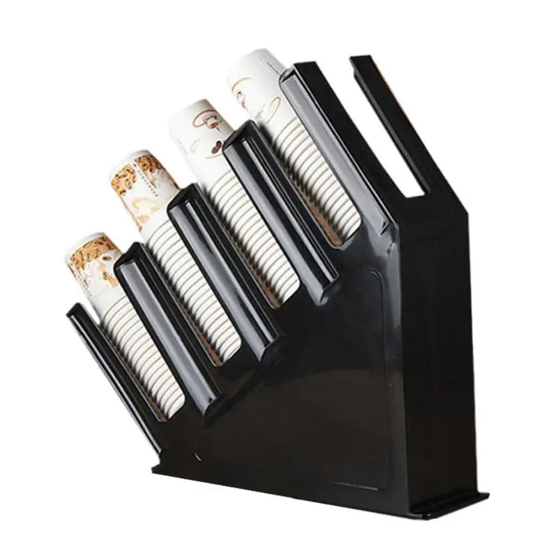 

Plastic Disposable Paper Cups Rack Storage Organizer Holder Coffee Mug Shelf for Bar Tea Shop