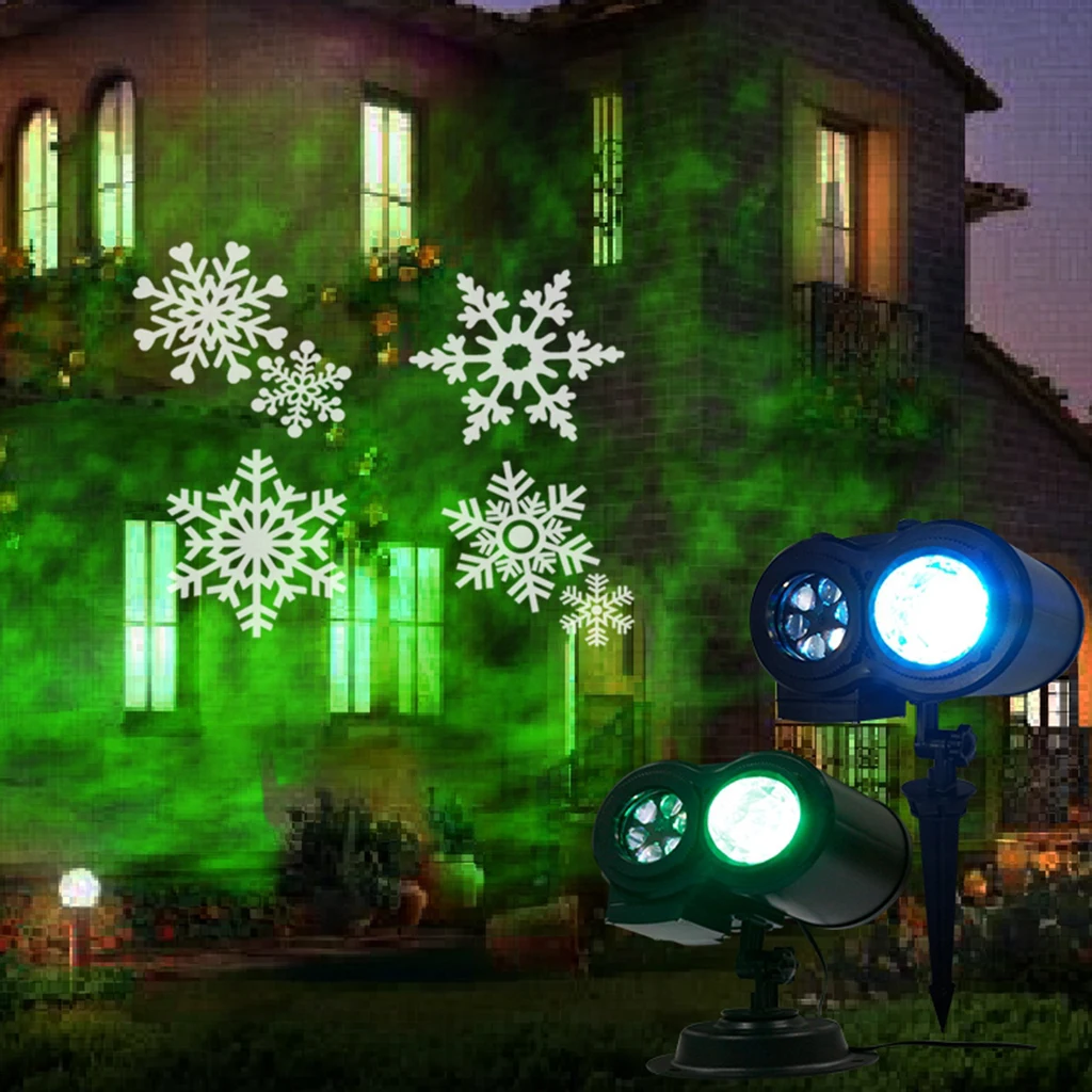 LED Christmas Projector Light with 12 Slides Patterns, Waterproof Outdoor Indoor Holiday for Halloween Xmas Birthday Decoration