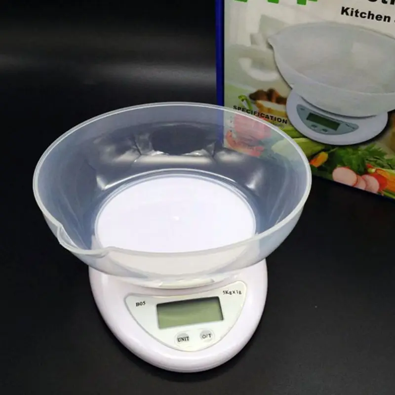 

High Accuracy Sensor Digital Kitchen Scale Removable Transparent Bowl Weighing