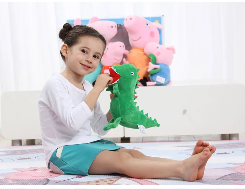 30 см Свинка Пеппа дедушка бабушка Peppa Джордж плюшевый медведь динозавр плюшевые игрушки Дети День рождения рождественские подарки