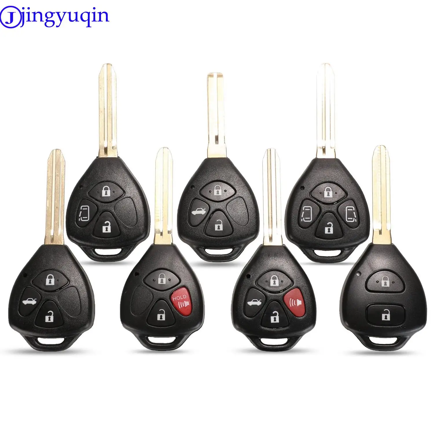 Jingyuqin 10p Fernbedienung Auto Schlüssel Shell Fall Abdeckung Fob Für Toyota Camry Avalon Corolla Matrix Rav4 Venza Yaris