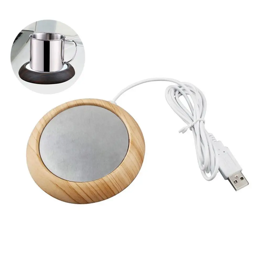 Новый деревянный/мраморный цвет портативный USB Электрический чашка нагреватель