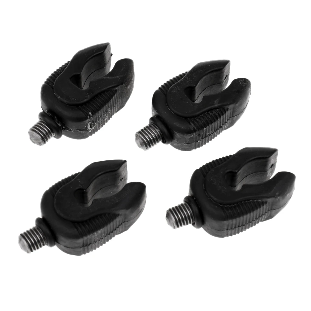 4Pcs Rubber Rod Butt Rest Rod Pod Rest Gripper Pole Stand Head Carp Fishing 9mm Thread Fishing Tools