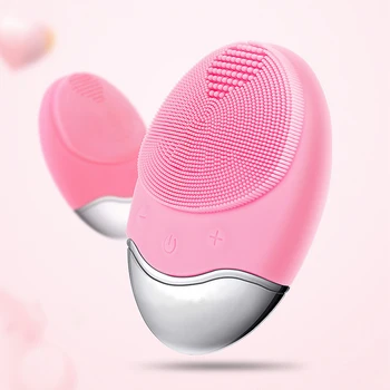 

Deep Facial Cleansing Brush Vibrating Beauty Device Face Massage Skin Facial Care Remover Pores dirt Cleansing Pink Beauty Brush