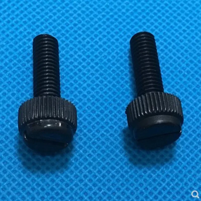 1050pcs M3 M4 M5 M6 M8 Black Slotted Nylon Thumb Screw PA66 Nylon
