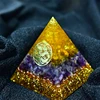 Aura Crystal Orgone Energy Converter Orgonite Pyramid Soothe The Soul Stone That Change The Magnetic Field Of Life Resin Jewelry