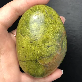 

Natural Green Opal palm Massage stones disc Rock Crystal Quartz and Mineral Specimen Healing Reiki home Decoration