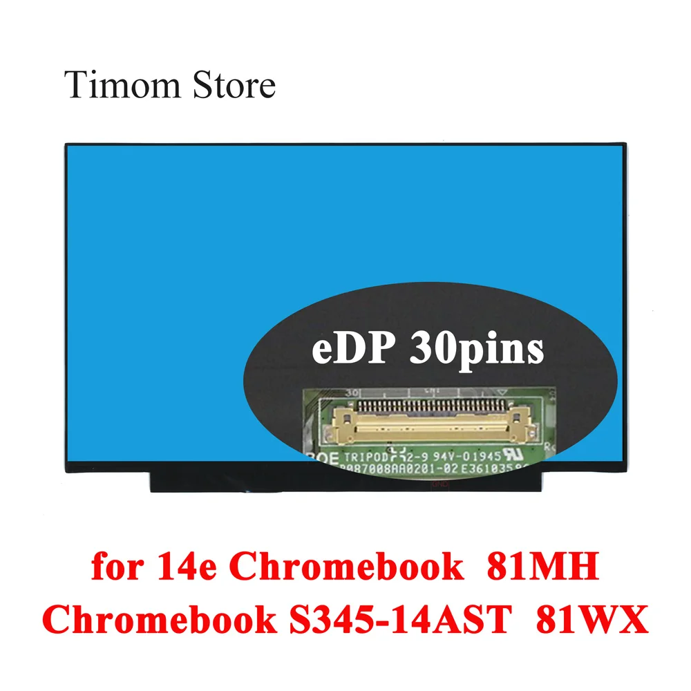 ЖК экран без сенсорной тонкой панели FHD 14 0 1920 TN 30 контактов для 14e Chromebook 81MH Lenovo S345 14AST Type 81WX 1080|ЖК-экран