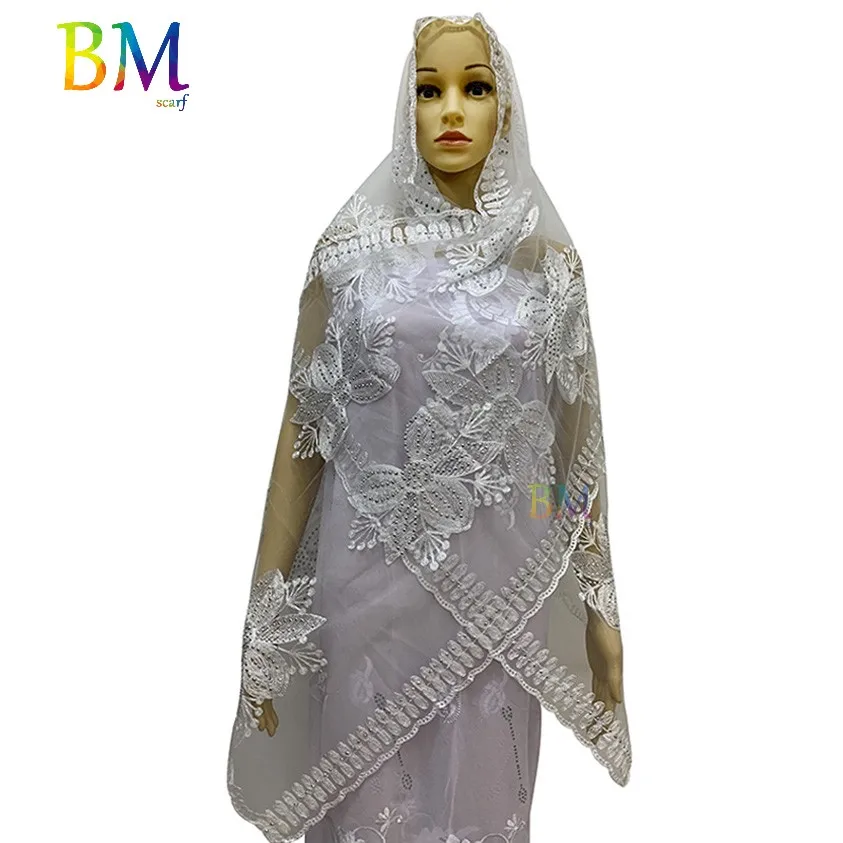 Новая африканская Женская шаль мусульманский женский шарф 200*50 см маленький шарф из тюли для шали BX09 - Цвет: BX08-12