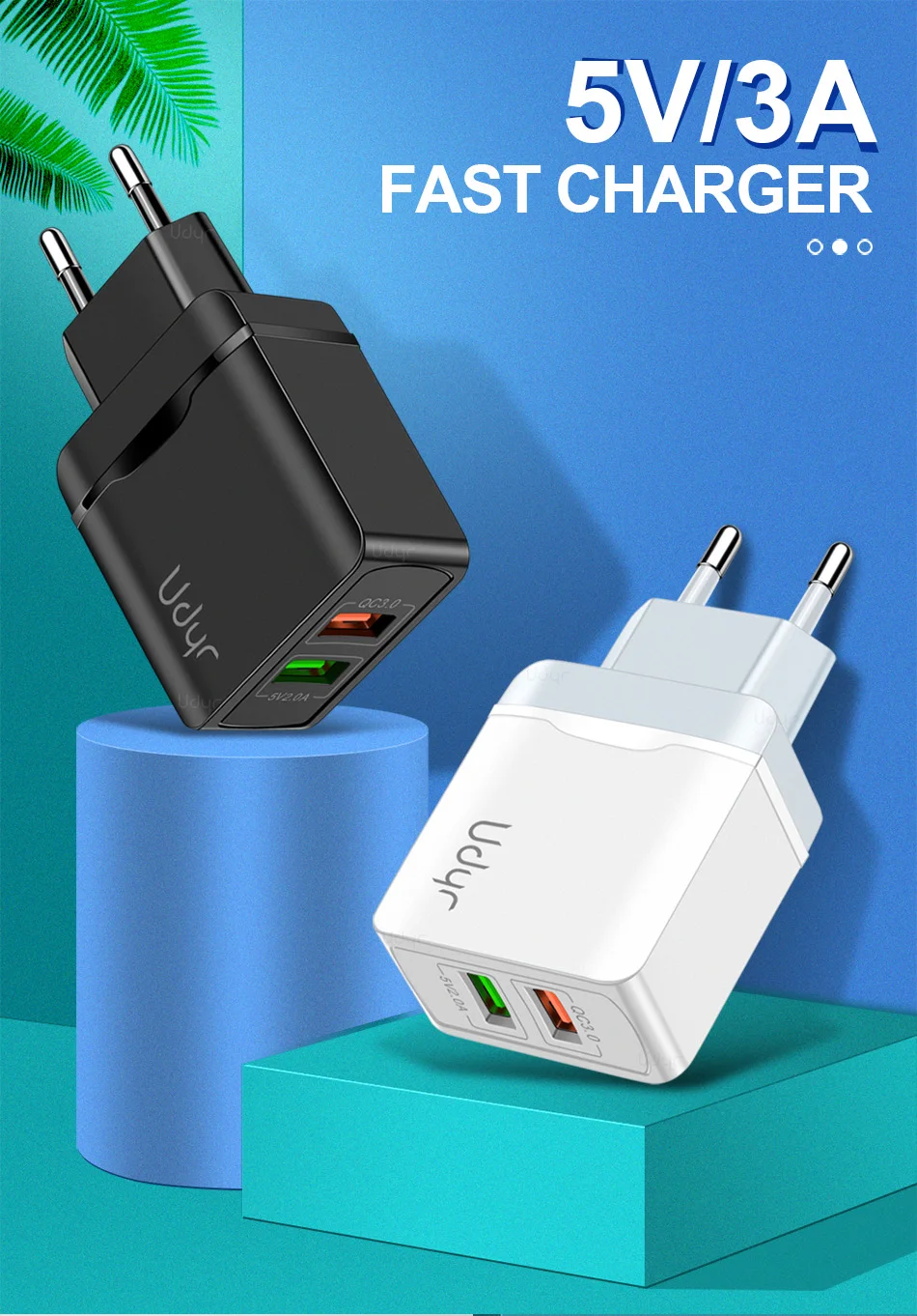 Udyr быстрое зарядное устройство quick charge 3,0 QC 18 Вт USB зарядное устройство для iPhone QC3.0 настенное зарядное устройство для samsung s10 Xiaomi Mi 9 зарядное устройство для телефона