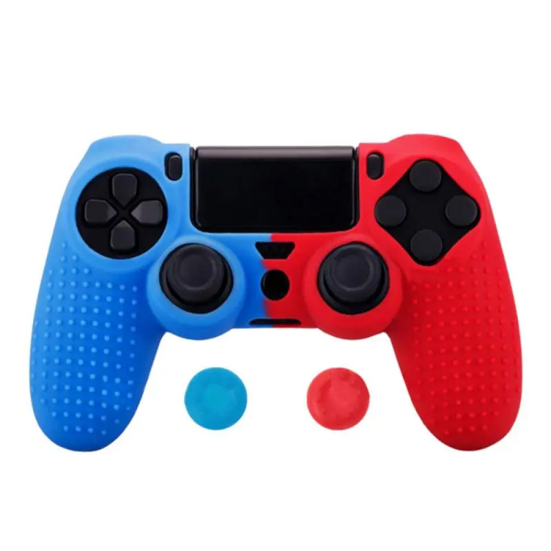 

Soft Silicone Skin Non-Slip Grip Cover Case with Lanyard Games Slim Monochrome Handle Sleeve Protective Sleeve Plus For PS4