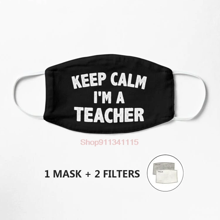 Забавная маска Keep calm i'm a учитель Pm2.5 против загрязнения велосипедная дышащая