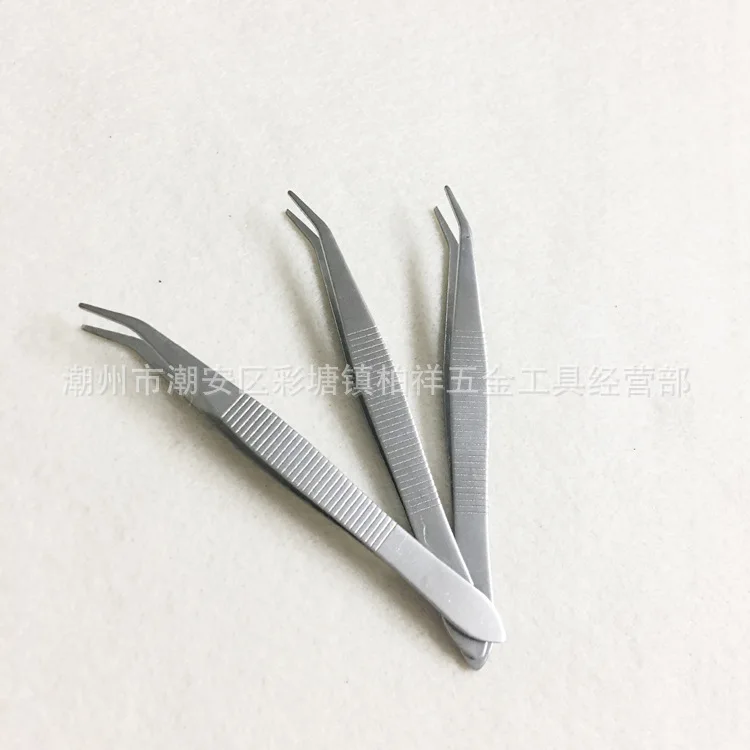 

Tweezers Stainless Steel Tweezers 8 Centimeters Elbow Tweezers DIY Tweezers Slip Succulent Micro jia zuan Stone Painting Tools
