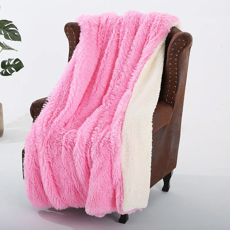 

Super Soft Long Shaggy Fuzzy Fur Faux Fur Warm Elegant Cozy with Fluffy Sherpa Throw Blanket Bed Sofa Blanket Gift