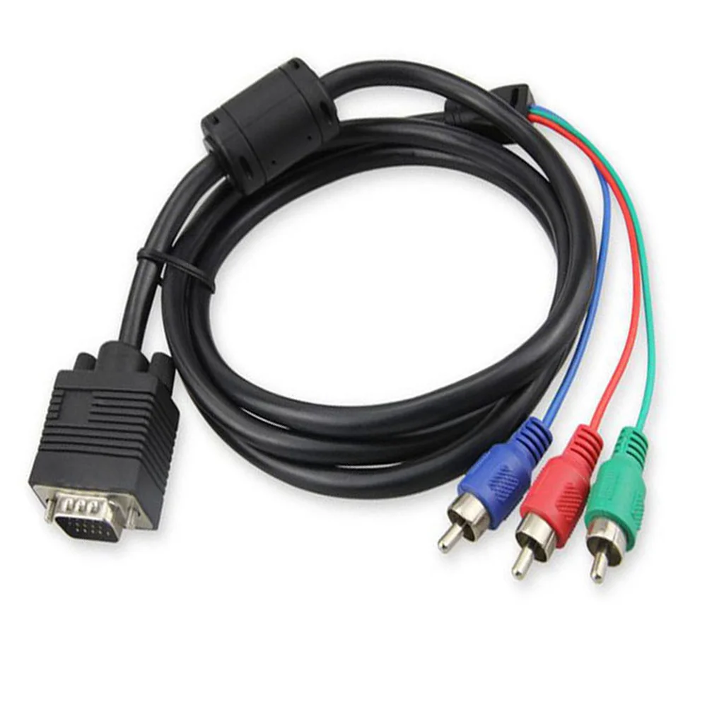 

15-pin VGA/AV 3RCA линия vja до трех переходник lotus кабель ТВ компьютерный кабель-переходник отличия по цвету с компонентныс кабелем