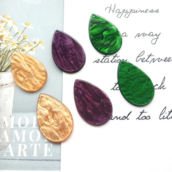 

10 Pieces / Set Acrylic Accessories Earrings Handmade Material Acetate Drop Shape Earrings Accessories