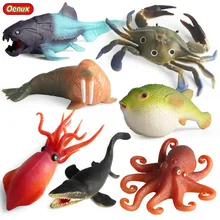

Children's Simulation Marine Animal Model Puffer Fish, Octopus, Crab, Shark, Deng's Fish, Insect Pinch Stress Reliever Vent Toy