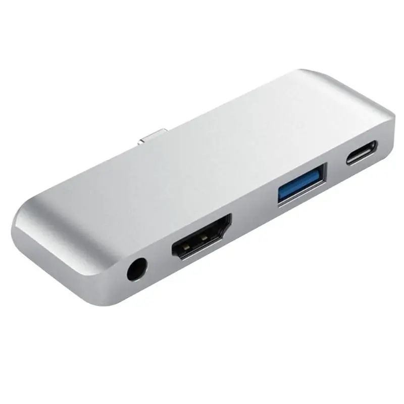 Прочная док-станция type-C портативная док-станция type-C 5 Гбит/с USB-C до 3,5 мм аудио разъем HDMI USB3.0 концентратор адаптер