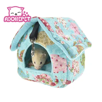 

Guinea Pig Hanging Bed House Hamster Hammock Snuggle Sack Small Animal Squirrel Hedgehog Chinchilla Hideout Cage Nest