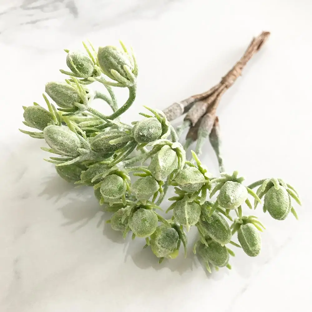 6-10-12-24-200pcs-Mixed-Green-Plant-Flower-Cherry-Stamen-Berries-Bundle-DIY-Christmas-Wedding (5)