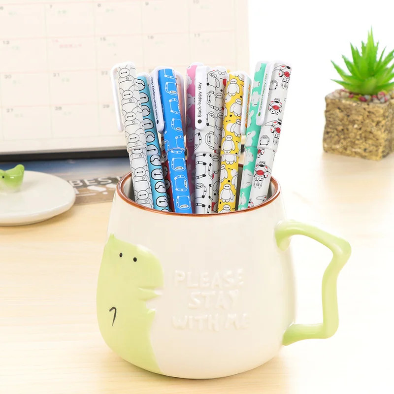 10 различных цветов s/box цветные ручки гелевые кавайные Boligrafos Kawaii Canetas Escolar милые