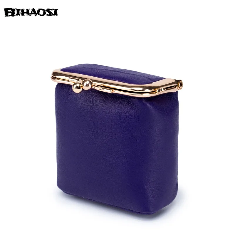 Leather Mini Change Bag Mouth Red Bag Men\'s And Women\'s Earphone Storage Bag Earphone Bag Candy Coin Bag Wholesale Purse
