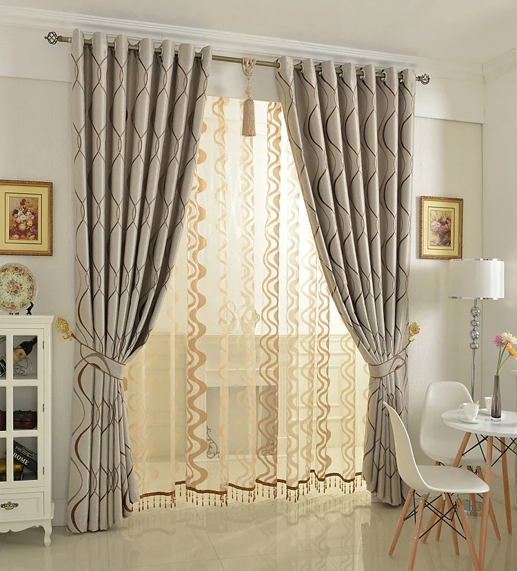 

Cation Rhythm Jacquard Shading Curtains for Living Dining Room Bedroom.