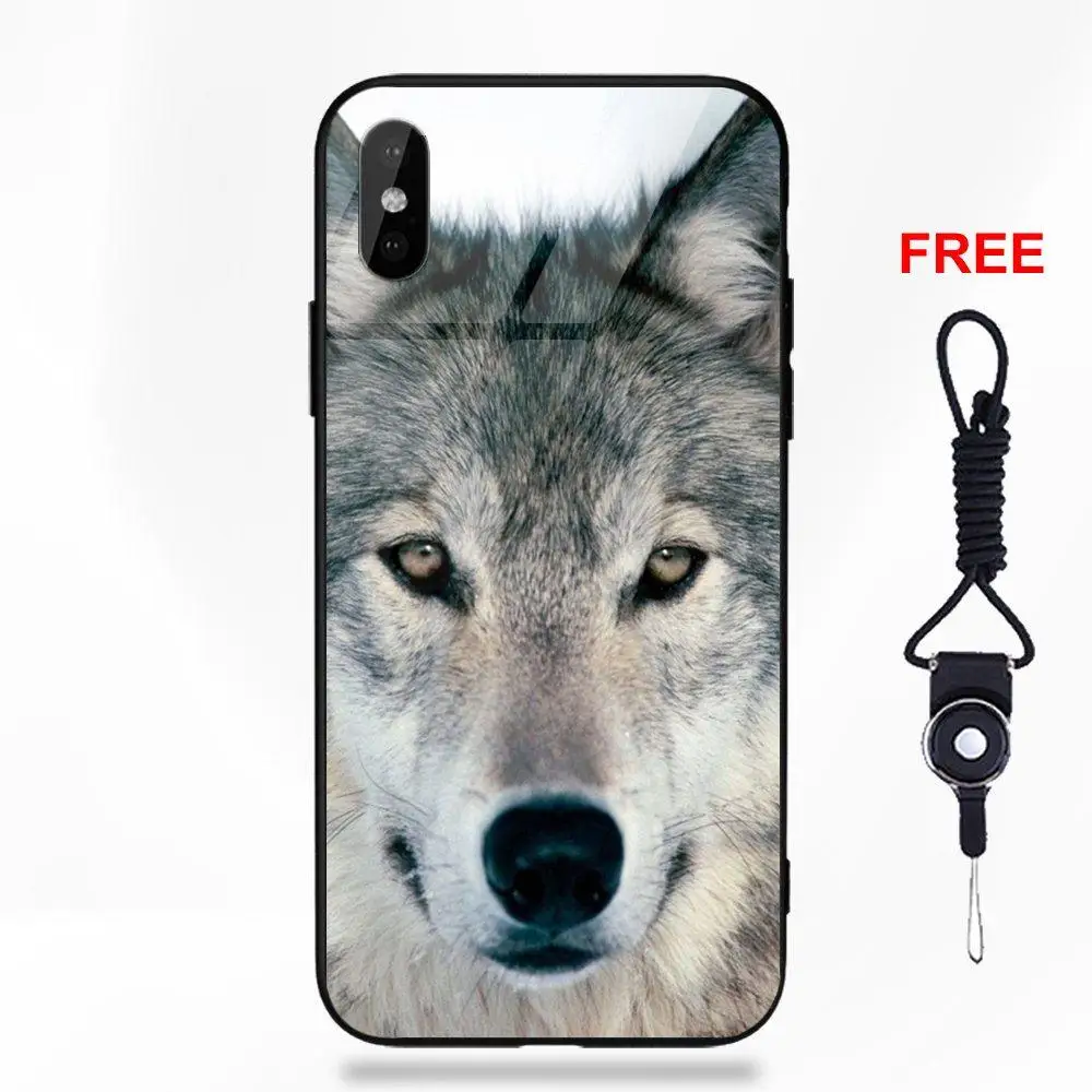 Закаленное стекло протектор для Galaxy S8 S9 Plus для huawei Honor 7X P20 Lite mate 10 Pro Redmi 5 Note 5A 6 Cool Wolf стеклянный чехол